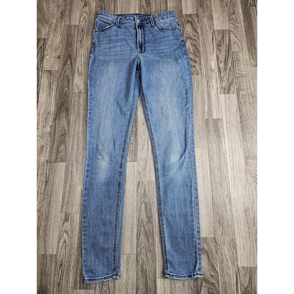 Old Navy Jeans Womens 6 Tall Blue‎ High Rise Super Skinny Stretch Denim